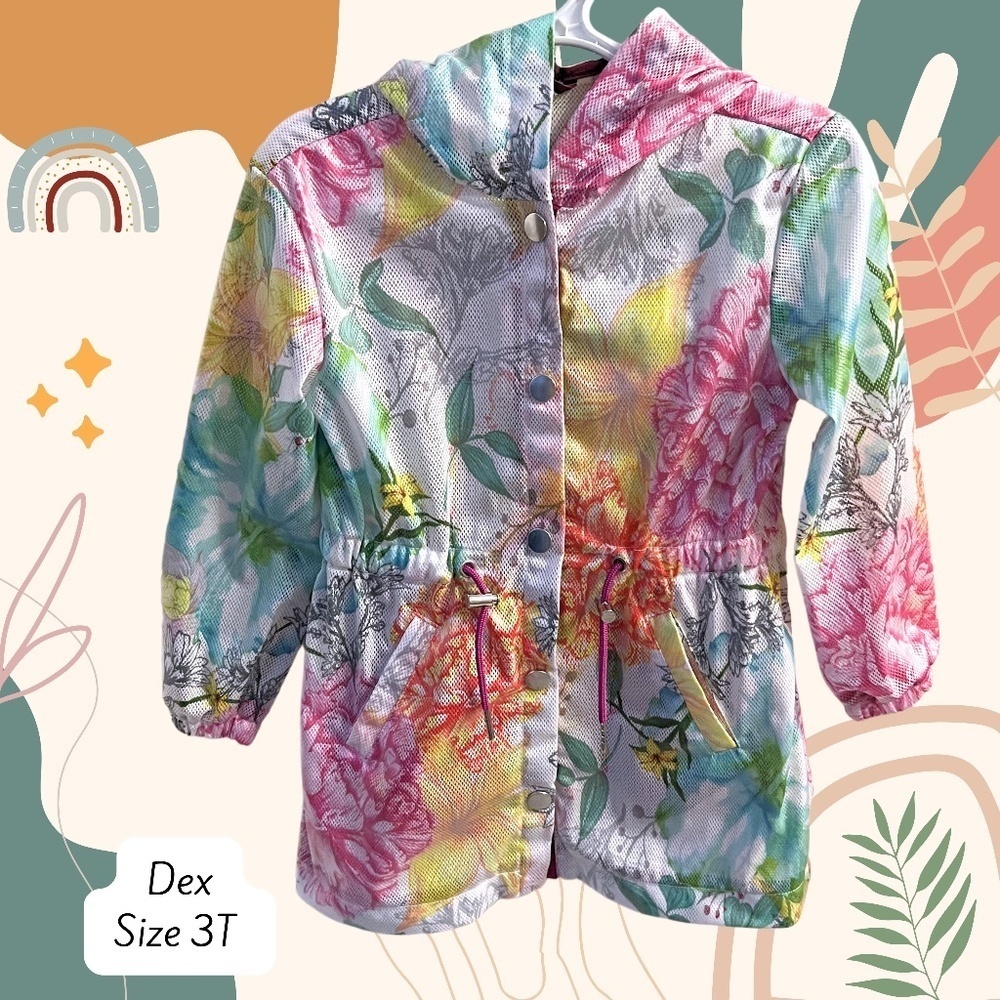 Dex 3T  Floral Raincoat